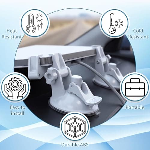Starlink Mini Car Mount, Starlink Mini Accessories, Secure Satellite Mounting Kit with Strong Suction for Dashboard and Windshield, Suitable for Most Vehicles and Ensure Driving (Single-Sided Mount) — view 2