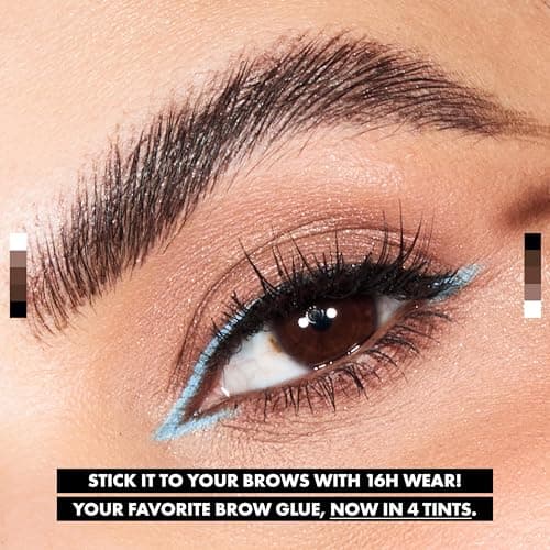 NYX PROFESSIONAL MAKEUP, The Brow Glue, Instant Brow Styler, 16H Extreme Hold, Vegan Formula - Black Brown, 0.18oz / 5g — view 5