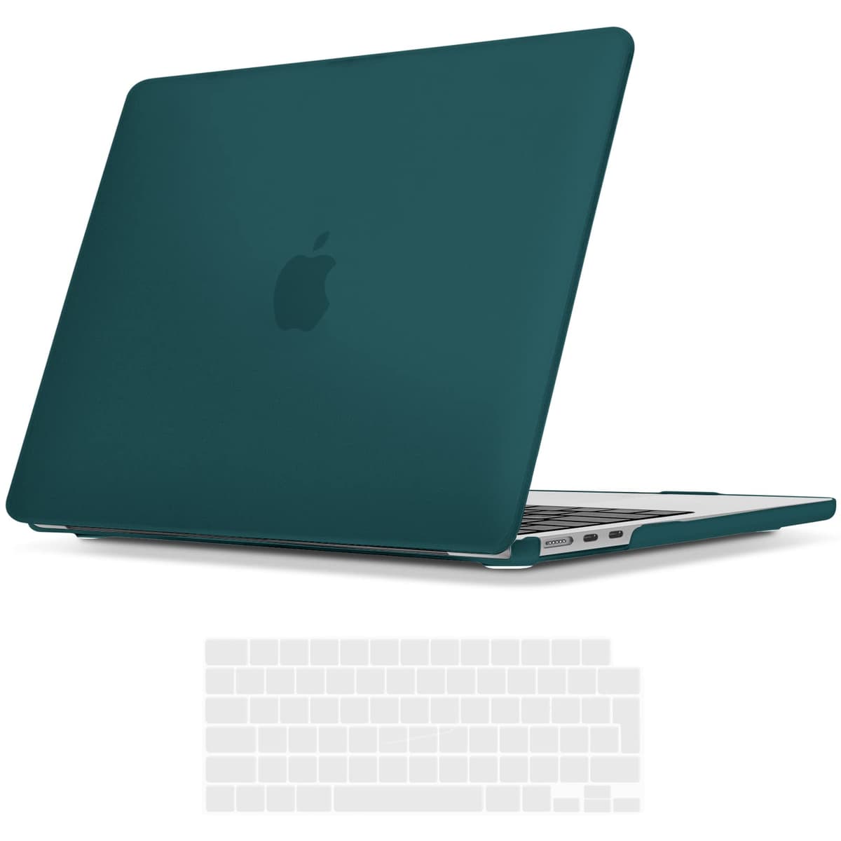 TECOOL Case compatible with MacBook Air M1 & MacBook Air 13 inch Retina 2020 2019 2018 (A2337 A2179 A1932), Plastic Snap On Hard Shell Cover & UK EU Keyboard Protector, Crystal Clear (Glossy) — view 95
