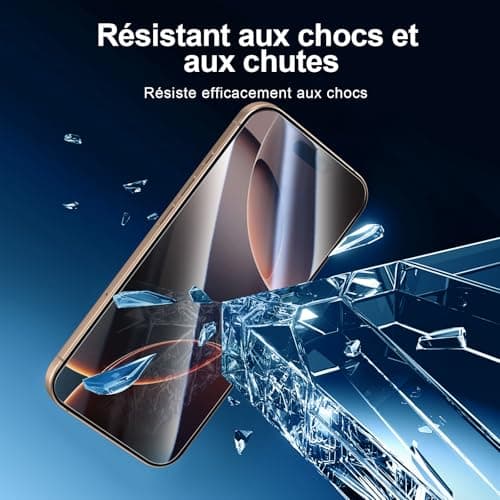 NEW'C 3 Pack Designed for iPhone 16 Pro, iPhone 17, 17 Pro Screen Protector (6.3 inches), Enhanced Tempered Glass Protection with easy installation tool included, Case Friendly — view 5
