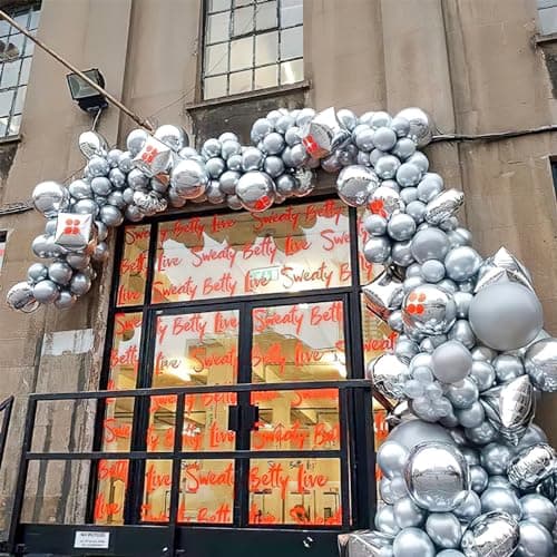 PartyWoo Metallic Silver Balloons, 50 pcs 12 Inch Silver Metallic Balloons, Silver Balloons for Balloon Garland or Arch as Wedding Decorations, Birthday Decorations, Party Decorations, Silver-G102 — view 4