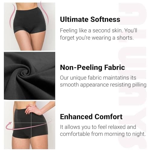 ALWAYS Women Workout Yoga Shorts - Premium Buttery Soft Solid Stretch Cheerleader Running Dance Volleyball Short Pants Red M — view 4