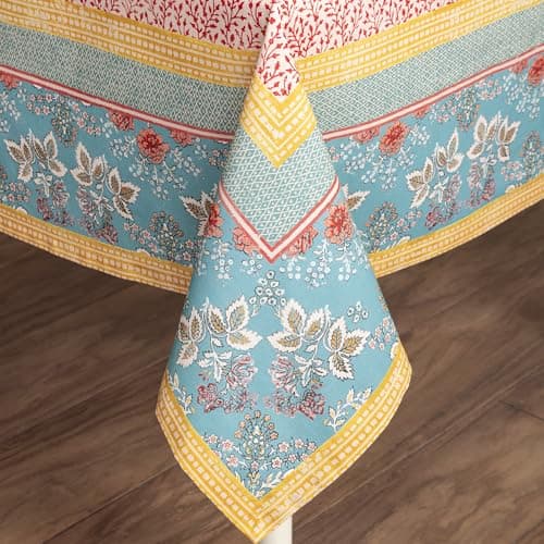 Maison d' Hermine Table Cloth Rectangle Table 100% Cotton 60 x 90 Inches Tablecloth Reusable Decorative for Dining Kitchen Room Farmhouse Party Home Hotel Restaurant Spring Summer - Marquise — view 8