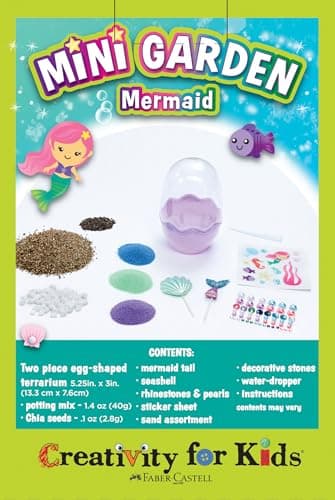 Creativity for Kids Mini Garden: Mermaid Terrarium Kit - Mermaid Gifts for Girls, Crafts and Toys, Stocking Stuffers for Kids (Ages 6+) — view 2