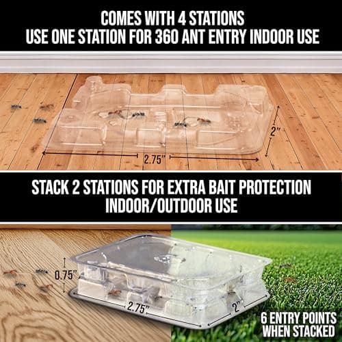 Catchmaster Defiant Premium Liquid Ant Killer, 1-Year Supply, Kills the Queen and Colony, No Mess Precision Bottle, Reusable Ant Traps Indoor & Outdoor, Pest Control Traps, Made in USA — view 6
