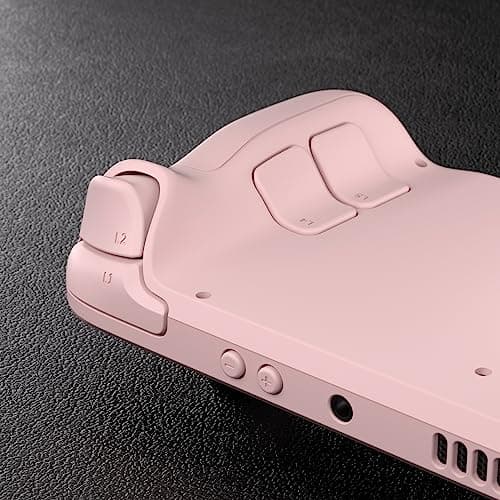 eXtremeRate Cherry Blossoms Pink Custom Faceplate Back Plate Shell for Steam Deck, Handheld Console Replacement Housing Case, DIY Full Set Shell with Buttons for Steam Deck LCD - Console Without — view 5