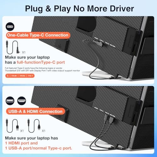 FLYTOCCA Laptop Screen Extender, 15.6" 1080P FHD IPS Display, Detachable Second Monitor Supports Vertical Mount, Plug & Play, Laptop Monitor Extender for 13"-17.3" Laptops, Windows, Mac, Chrome — view 5