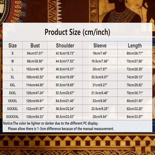 African Dashiki Shirts Unisex Adult Tribal Print Short Sleeve Tee Tops Traditional Dashiki Festival T-Shirts Holiday Outfits — view 5
