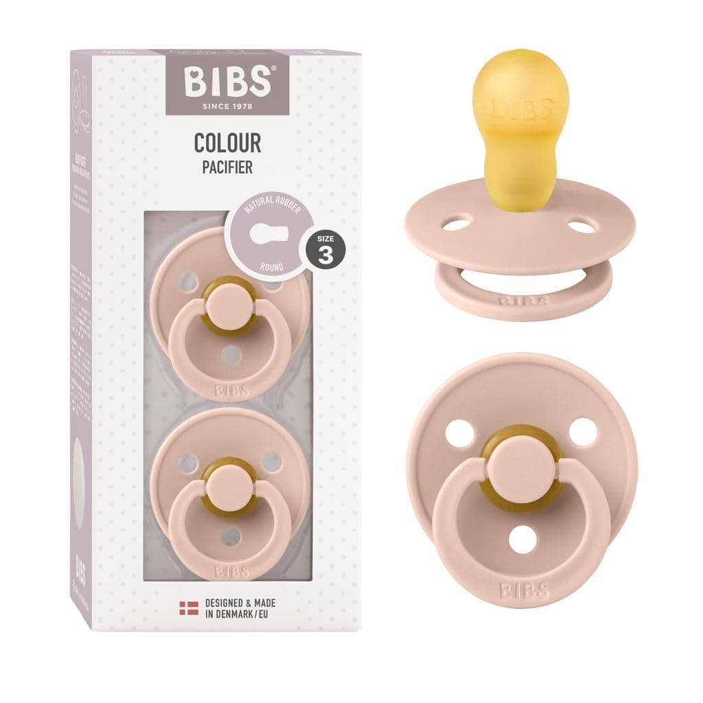 BIBS Colour Soother 2-Pack, BPA Free Dummy Pacifier, Round Nipple. Natural Rubber Latex, Size 2 (6-18 Months), Sky Blue/Steel Blue — view 14