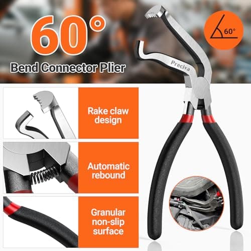 Preciva 3 PCS Electrical Disconnect Pliers, Automotive Electrical Connector Pliers, Electric Plug Plier Connector Separator for Cars, Automotive Wire Locking Push Tab — view 3