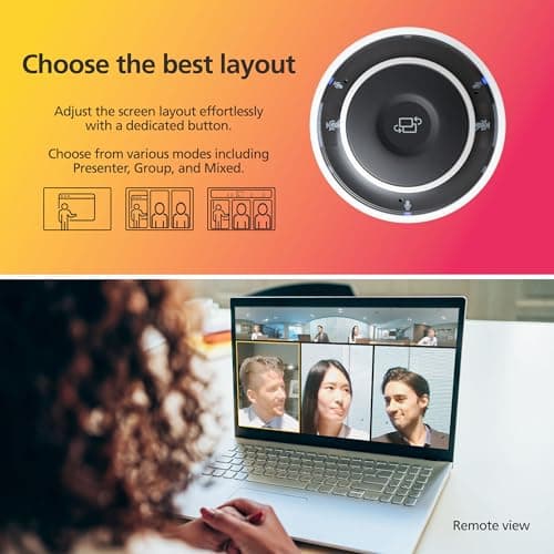 RICOH Meeting 360-360° Conference Room Camera - AI-Powered - Active Speaker Focus - USB-C Bus Powered - Zoom Certified - Works with Microsoft Teams, Google Meet, Cisco Webex — view 3