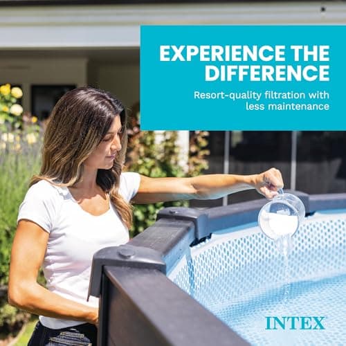 INTEX Krystal Clear Saltwater Pool Chlorine System for Above Ground Pools up to 4,500 Gallons, Pool Cleaner with Automatic Timer and Self Cleaning — view 3