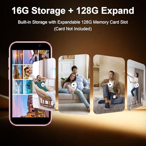 BLKE Max Mini Phone Unlocked World's Smallest 3.0" HD Touch Screen Mini Smartphone Android Compact Mobile Phone for Kids &Students Cell Phone wih Quad-Core Dual SIM Face lD2GB+16GB Blue — view 2