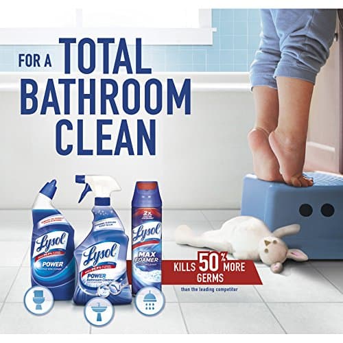 Lysol Toilet Bowl Cleaner Gel, For Cleaning and Disinfecting, Stain Removal, Forest Rain Scent, 24oz — view 6