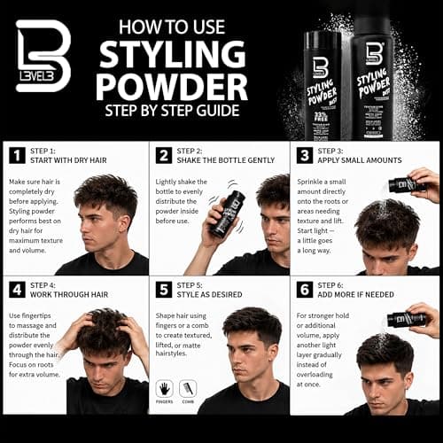 L3 Level 3 Styling Powder - Natural Look Volumizing and Texturizing Powder - Easy to Apply with No Oil or Greasy Residue — view 4