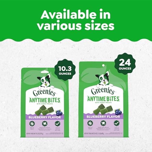 Greenies Anytime Bites Dog Treats, Blueberry Flavor, Dog Training Treats, 10.3 oz. Bag — view 6