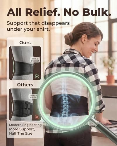 Sparthos Back Brace for Lower Back Pain - Immediate Relief from Sciatica, Herniated Disc, Scoliosis - Breathable + Lumbar Support Pad - For Men & Women - Fits 44–52″ Waist (Large, Check Size Chart) — view 5