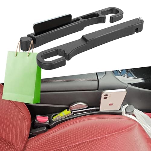 Bigger Solutions Car Seat Gap 2pk Filler with Storage, Hook & Emergency Glass Breaker