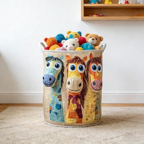 Spacious Quilted Laundry Hamper with Strong Handles Storage Bin for Home and Nursery Organization Quilted Laundry Basket — view 4