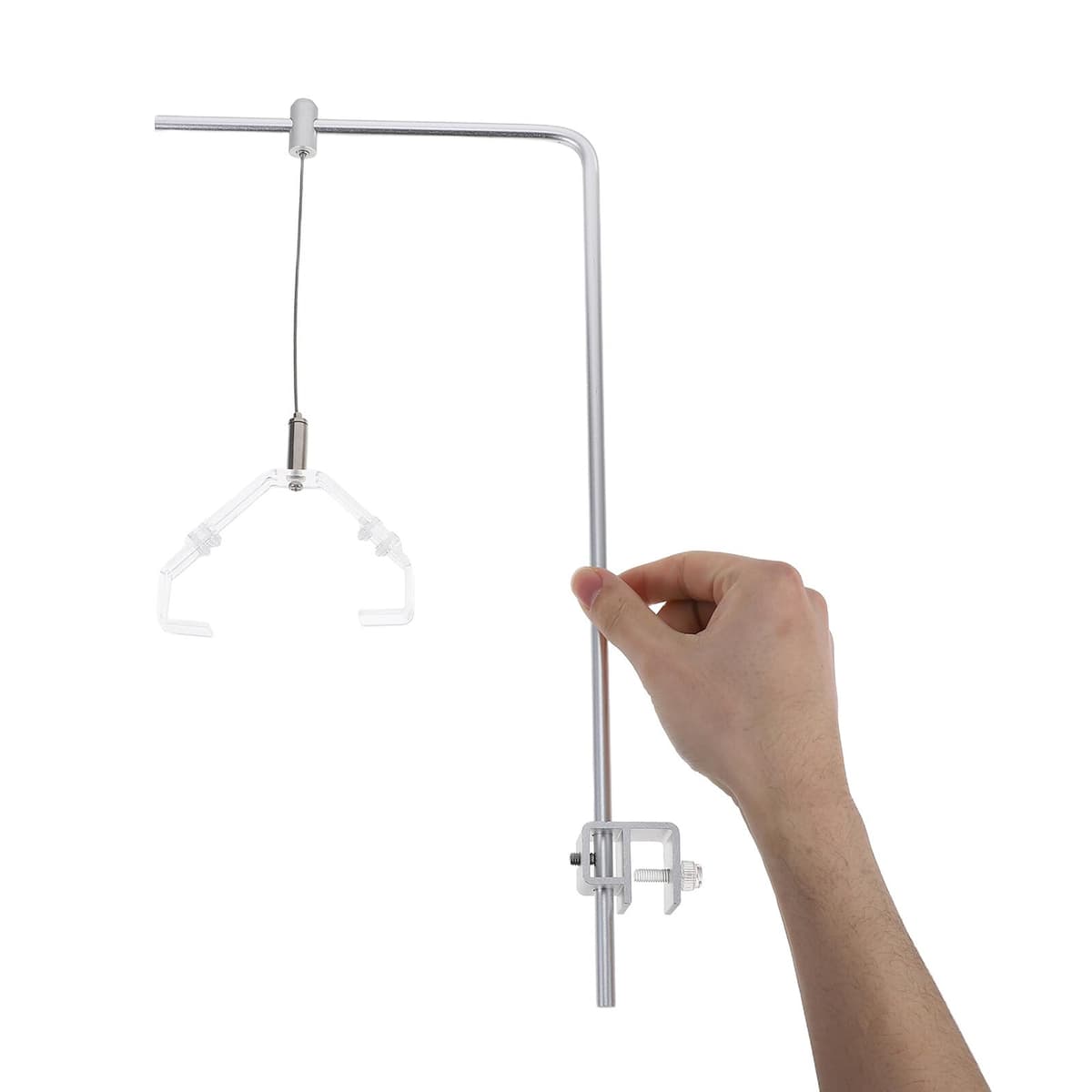 Toddmomy Soporte de Luz Ajustable para Acuario de Aleación de Aluminio, Kit de Accesorios 2 Piezas y 4 Barras, Compatible Acuarios de Agua Dulce y Salada, Adecuado para Iluminación — view 4