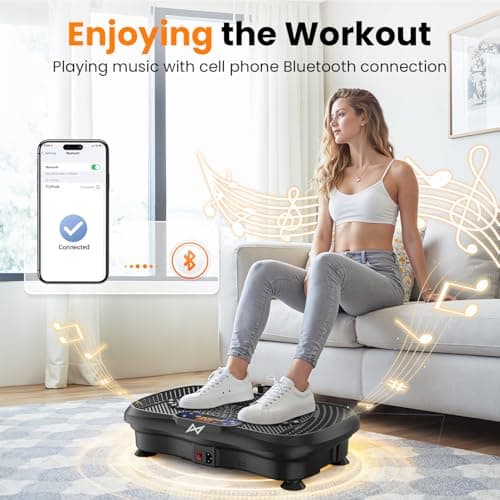 AXV Vibration Plate Fitness Platform Exercise Machine Vibrating Shaking Full Body Shaker Workout Vibrate Stand Shake Board Sport for Weight Loss Fat Burner for Gym Home Office