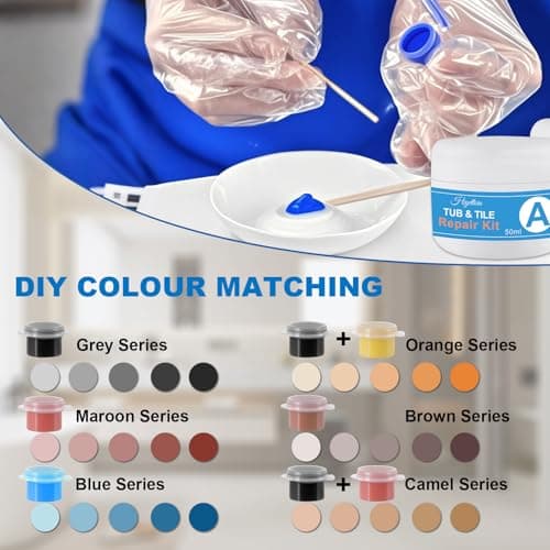 Bathtub Repair Kit, Porcelain Repair Kit for Chips, Dents, Cracks, Scratches, Fiberglass Tile Acrylic Tub Repair Kit for Ceramic Marble Quartz Resin Countertop Sink Toilet — view 5