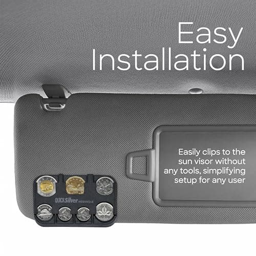Merangue Quick Silver Coin Dispenser, Coin Holder for Canadian Coins, Car Accessories for Clutter-Free Storage, Alternative to Coin Purse for Automotive Vehicles, Pockets, or Purses, Black — view 5