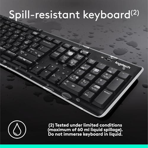 Logitech K270 Full Size Wireless Keyboard for Windows - Black — view 5