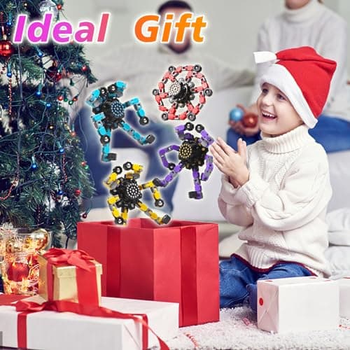 Gokeey Stocking Stuffers Gifts for Grandkids Transformable Fidget Spinners for Kids and Adults Stress Relief Sensory Fidget Toys for Boys Age 8-13 Teen Girls Kids Toys2 Pcs — view 6
