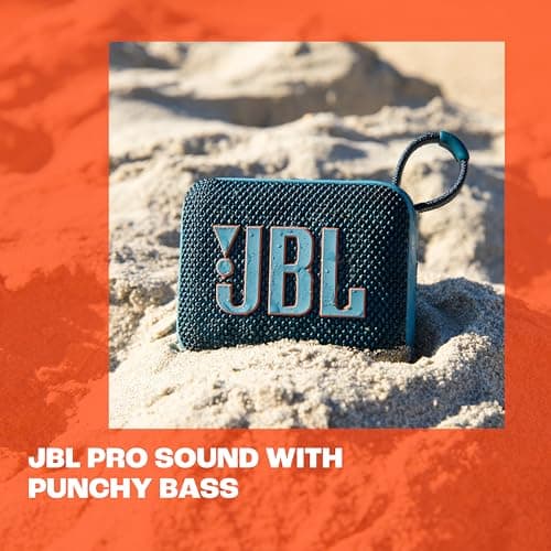 JBL Go 4 - Ultra-Portable, Waterproof and Dustproof Bluetooth Speaker, 7-Hour Built-in Battery, Made in Part with Recycled Materials (White) — view 2