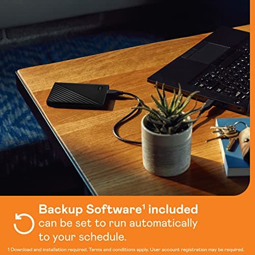 WD 4TB My Passport, Portable External Hard Drive, Black, backup software with defense against ransomware, and password protection, USB 3.1/USB 3.0 compatible - WDBPKJ0040BBK-WESN — view 3