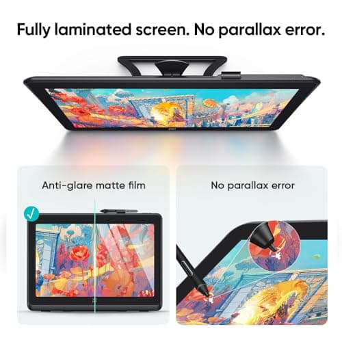 XPPen Artist 22 Plus 130% sRGB Drawing Tablet with Screen, 16.7 Million Colors Art Tablet with 16384 Pressure Stylus, Full Laminated, Anti-Glare Display Computer Graphic Tablet (22 inch) — view 3