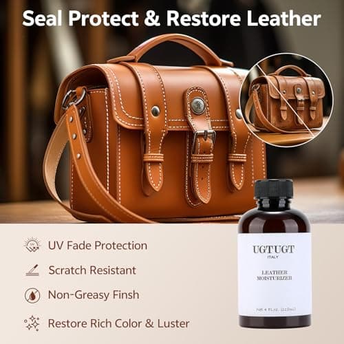 UGTUGT All in one Leather Cleaning Kit,Leather Cleaner and Leather Conditioner,Leather Care kit for Bag,Car seat,Restore Shine,Softens,Removes Stains,Leather Purse Cleaner,Leather Luster — view 3