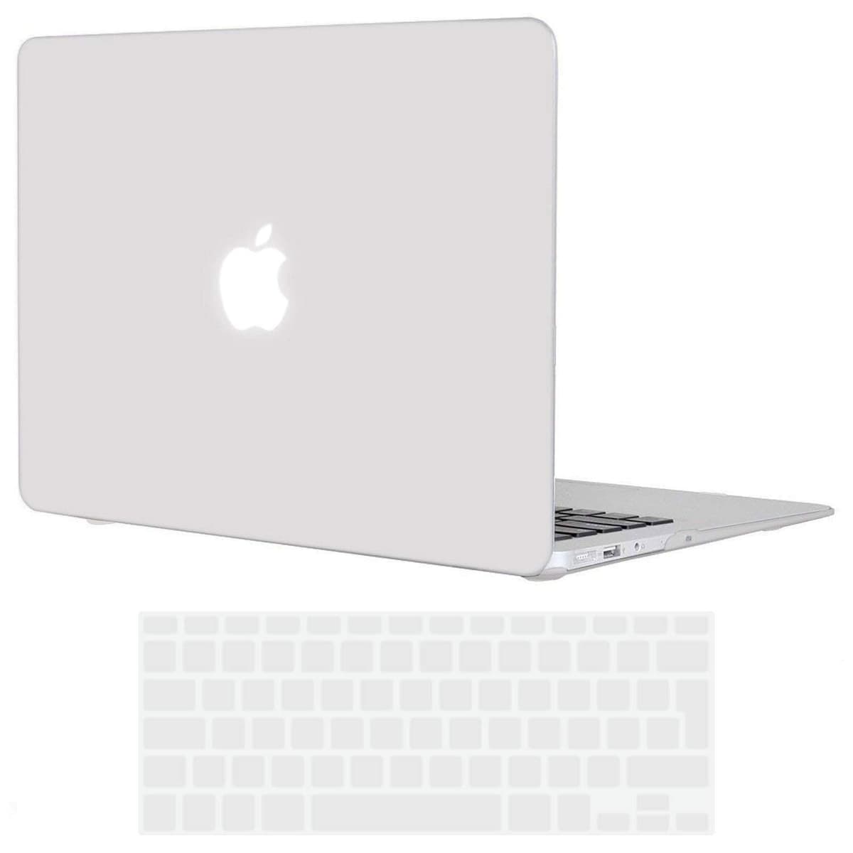 TECOOL Case compatible with MacBook Air M1 & MacBook Air 13 inch Retina 2020 2019 2018 (A2337 A2179 A1932), Plastic Snap On Hard Shell Cover & UK EU Keyboard Protector, Crystal Clear (Glossy) — view 28