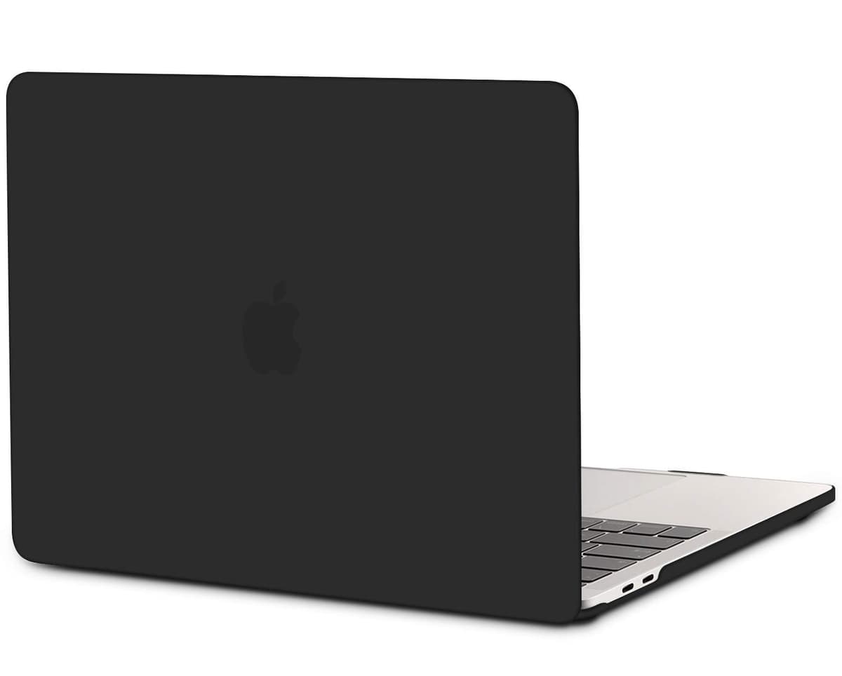 TECOOL Funda para MacBook Pro 13 Pulgadas 2016-2022 (M2 M1 A2338 A2289 A2251 A2159 A1989 A1706) con Touch Bar, Carcasa de Plástico Ultrafina y Cubierta del Teclado UE, Negro — view 3