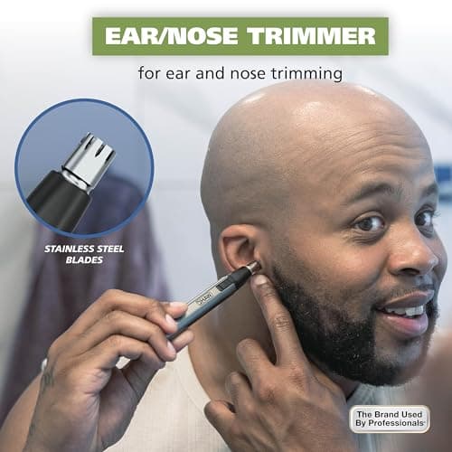 Wahl Micro Groomsman Battery Personal Trimmer for Hygienic Grooming with Rinseable, Interchangeable Heads for Eyebrows, Neckline, Nose, Ears, & Other Detailing - 05640-600 — view 2