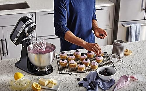 KitchenAid Classic Series 4.5 Quart Tilt-Head Stand Mixer K45SS, Onyx Black — view 3