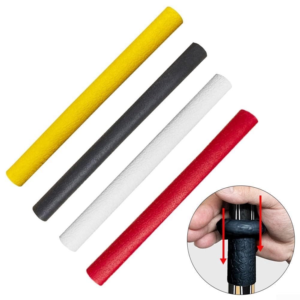 Funda de goma para taco de billar con textura antideslizante y diseño antisudor, protector de mango de silicona compatible con la mayoría de tacos, fácil instalación, ajuste duradero (rojo) — view 5