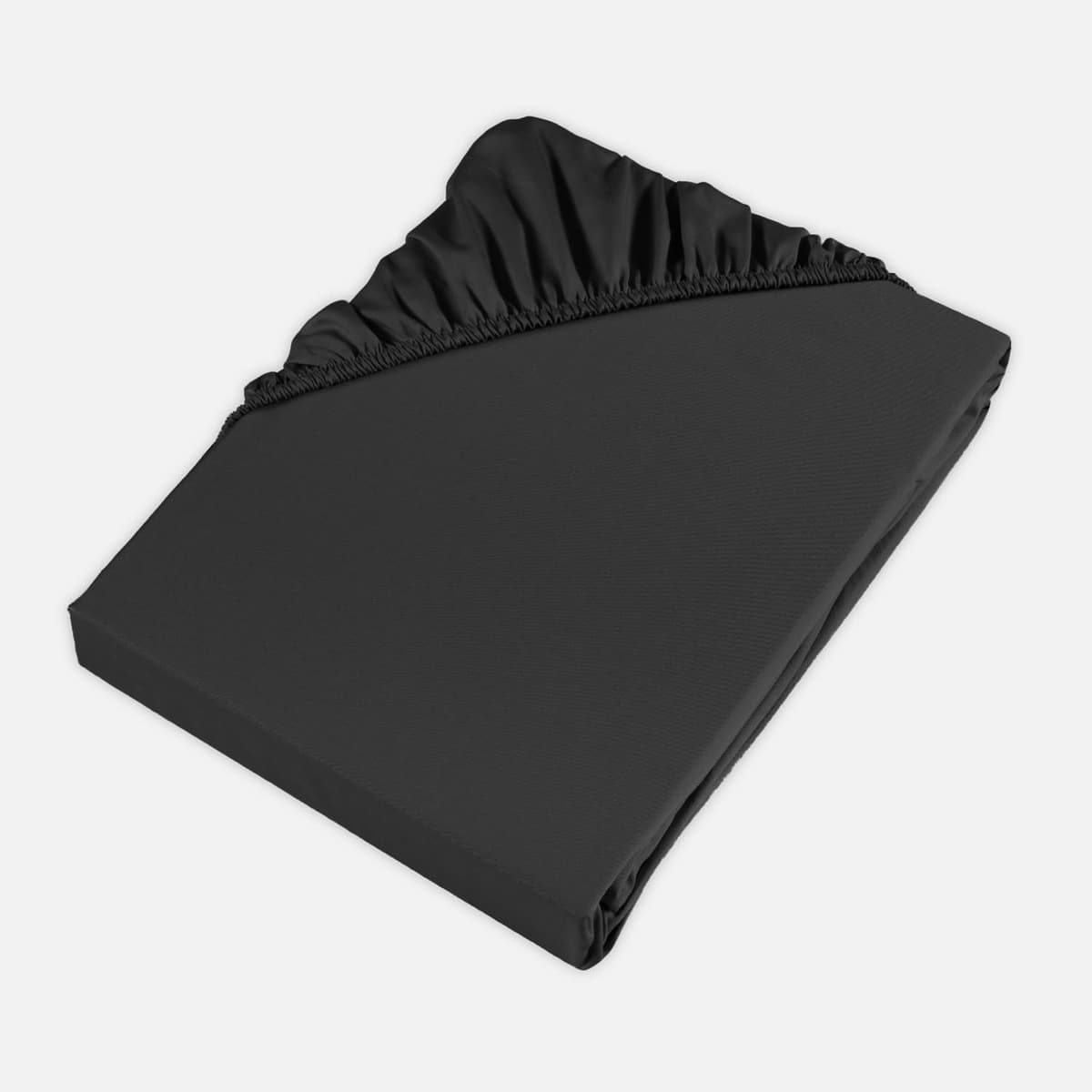 Aspire Homeware Double Fitted Sheet - 25 cm Deep Hotel Quality (Black) Bed Sheets - Soft & Breathable Fitted Bed Sheets Double - Anti-Wrinkle Easy Care Fitted Sheets — view 5