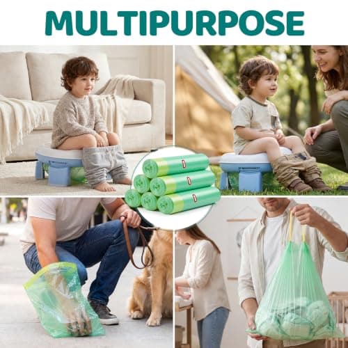 Orzbow Disposable Potty Liners with Drawstring, 18 x 20 inches, 90 Count — view 5