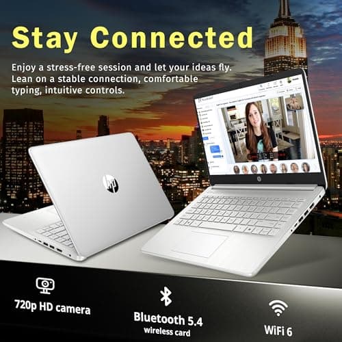 HP Stream 14" HD BrightView Laptop, Intel Celeron N4120, 16GB RAM, 288GB Storage (128GB UFS + 160GB Docking Station Set), Intel UHD Graphics, 720p Webcam, Wi-Fi, 1 Year Office 365, Win 11S, Silver — view 3