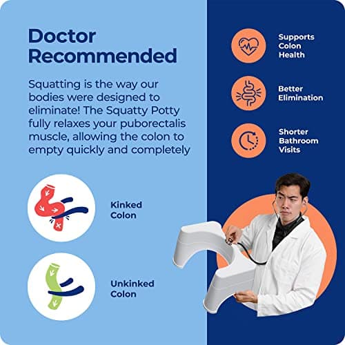 Squatty Potty The Original Bathroom Toilet Stool - Adjustable 2.0, Convertible to 7" or 9" Height with Removable Topper for Adults and Kids White — view 3