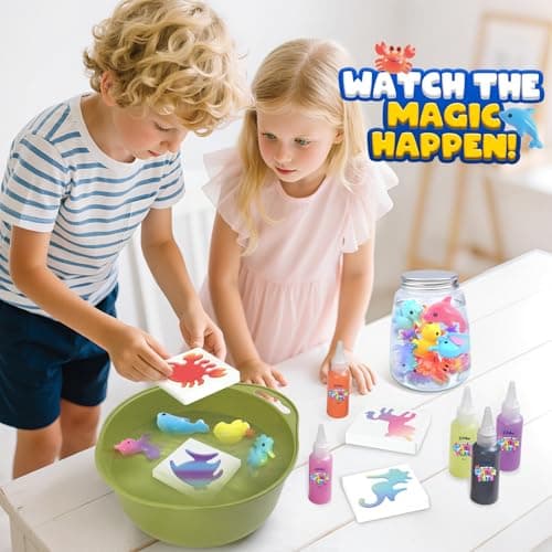 Magic Water Elf Toy Craft Kits for Kids, DIY Your Own Aqua Fairy Water Pets & Squishy Maker Toys with 10 Magic Gels and 8 Molds, Art Supplies Arts and Crafts for Kids Boys and Girls Ages 4-8 6-8 — view 4