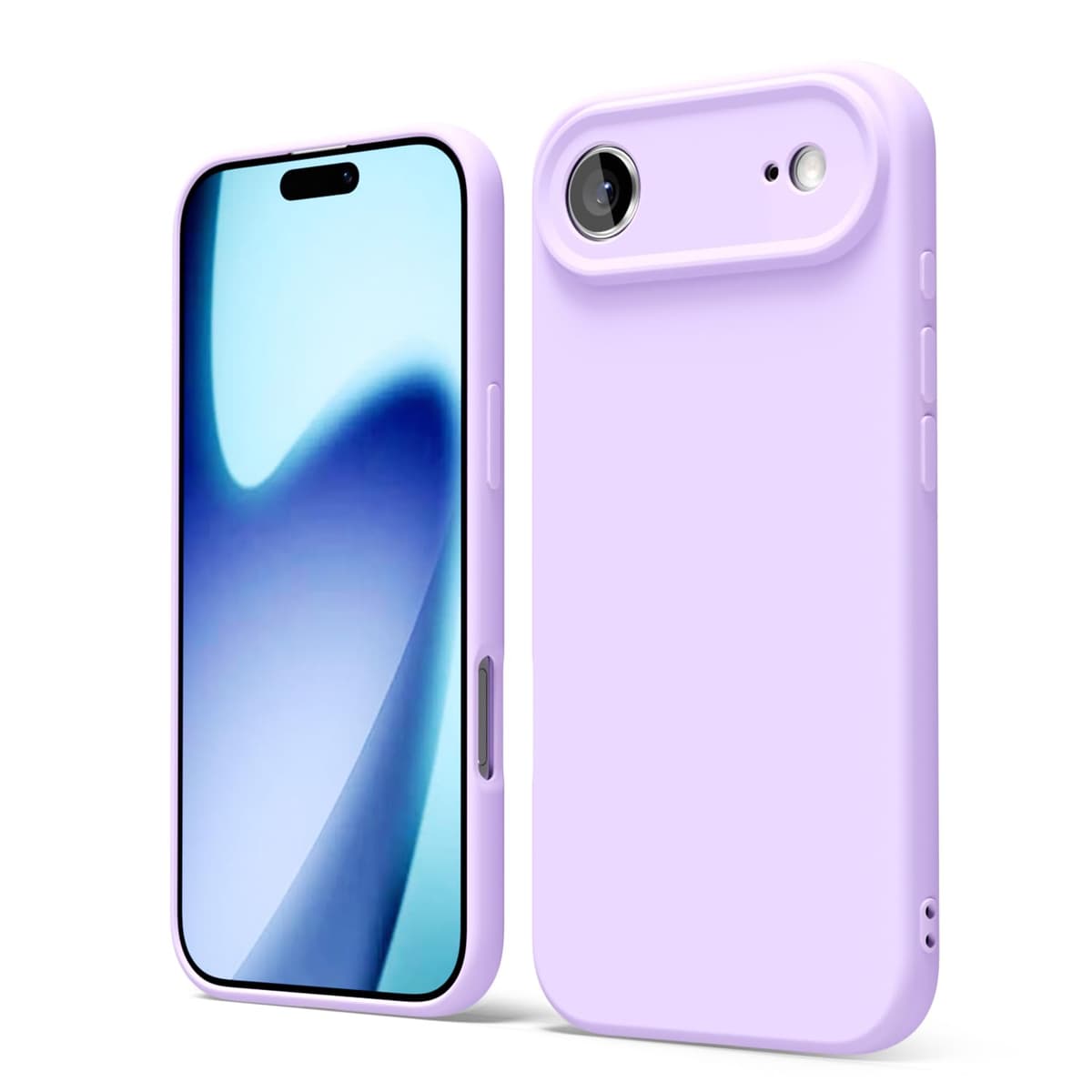oakxco for iPhone 17 Pro Max Phone Case Liquid Silicone, Cute Thin Slim Grip Soft Rubber Gel for Women Men, Smooth Matte TPU Plain Solid Color Girly Simple Case with Camera Cover, Light Pink — view 1757