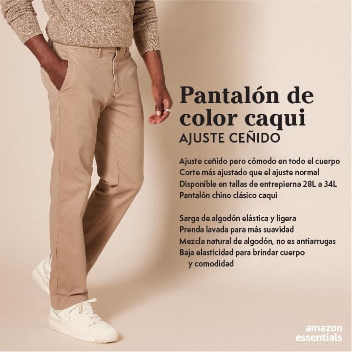 Amazon Essentials Men's Casual Stretch Skinny Chino Pants