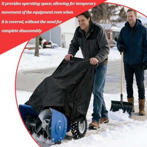 Snow Blower Cover for Yamaha YS YS624 2000, 210D Oxford Fabric Snow Thrower Cover Waterproof Dust UV Wind Outdoor Snowblower Cover — view 3