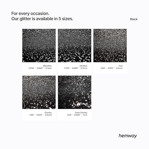 Hemway Glitter Paint Additive 100g Microfine Black Metallic Flakes — view 7