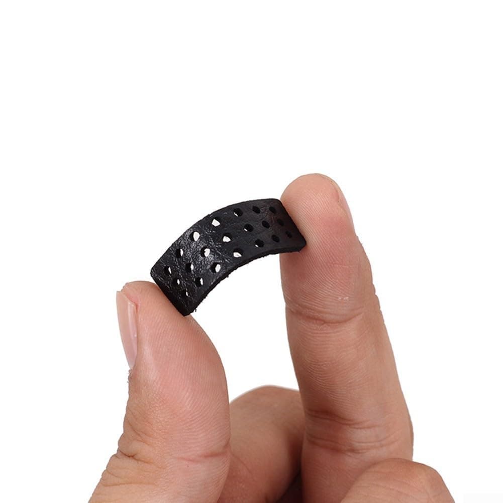 Anillo de latón para el pulgar, protector de dedos con almohadilla de cuero, tamaños de 18-24 mm compatibles con caza con arco, protección de tiro (18#) — view 2