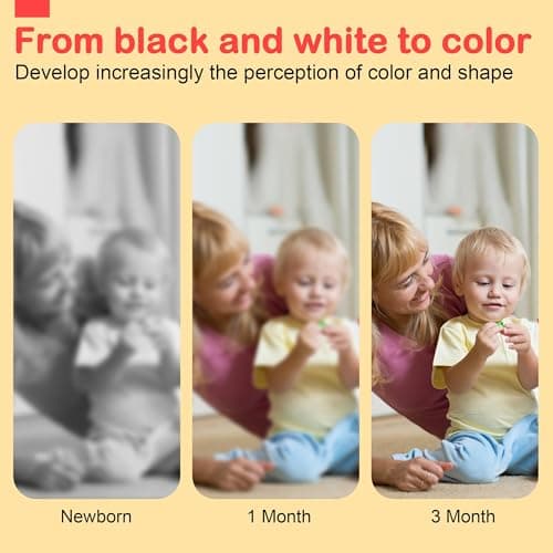 URMYWO Black and White Baby Toy, Tummy Time High Contrast Newborn Toys 0-3 Months, Soft Baby Book, Visual Stimulation Montessori Sensory Infant Toys 0-6-12 Months, Boy Girl Shower Gift — view 2