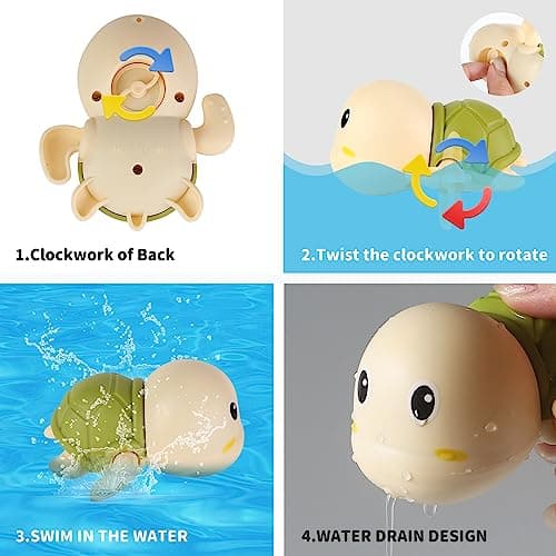 Baby Bath Toys for Toddlers, Crab Bath Bubble Maker with 12 Songs, 3 Pack Wind-up Poor Toys for Kid, Bathtub Toys As Birthday for Boys Girls — view 4